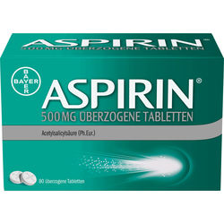 ASPIRIN 500 mg berzogene Tabletten